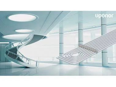 Sistema radiante a soffitto in edificio commerciale